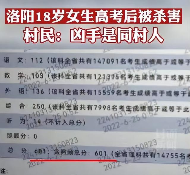 601分高考生被残忍杀害，嫌疑人竟是51岁同村亲戚，家长以泪洗面