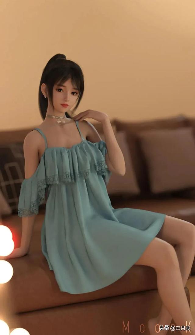 3D建模美女插画